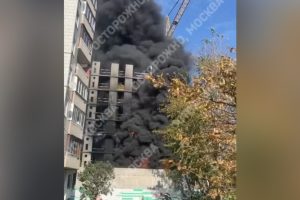 Пожар в строящемся доме на юго-востоке Москвы ликвидирован