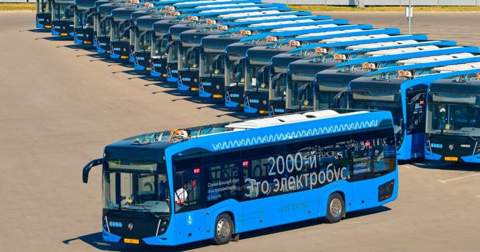 в Москве на маршрут вышел 2 000-й электробус